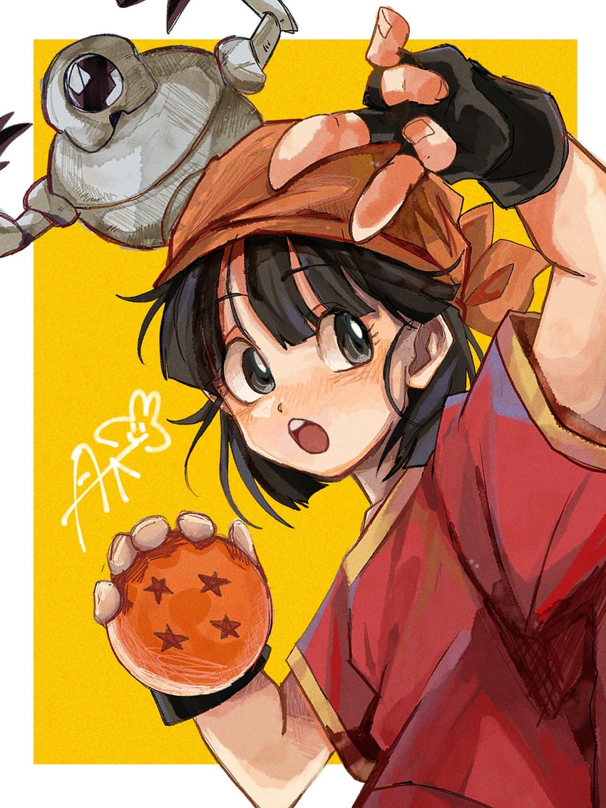 pan and giru (dragon ball and 1 more) drawn by titose_0424