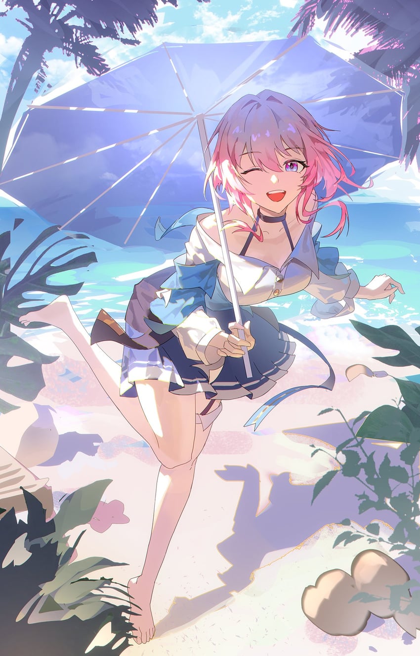 march 7th (honkai and 1 more) drawn by qingfenzi