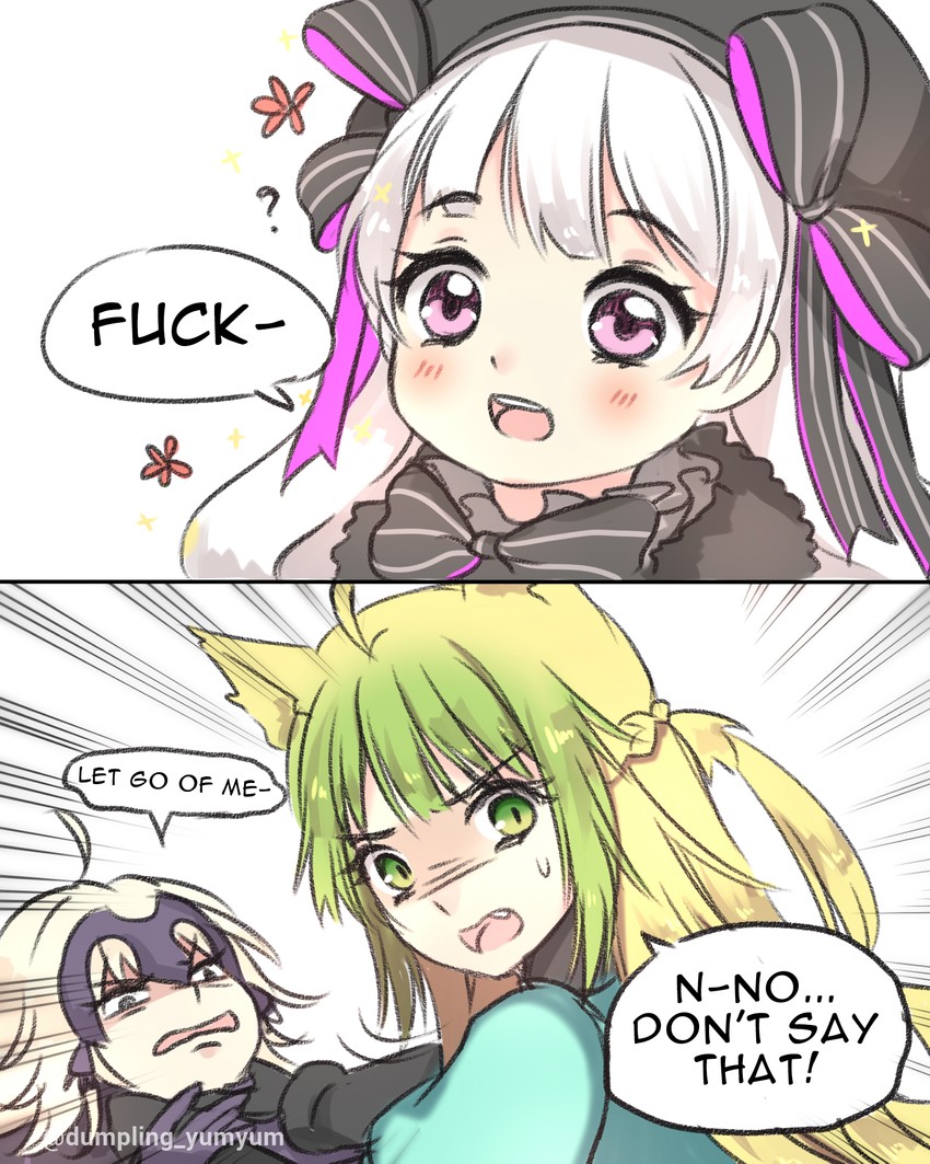 jeanne d'arc alter, atalanta, and nursery rhyme (fate and 1 more) drawn by yumyum