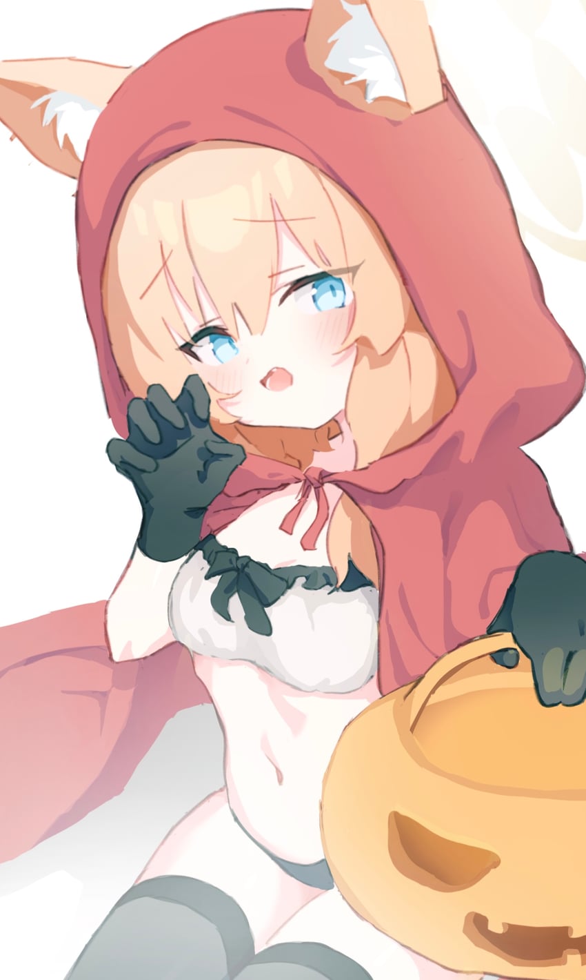 mari and little red riding hood (blue archive and 1 more) drawn by meng_yin
