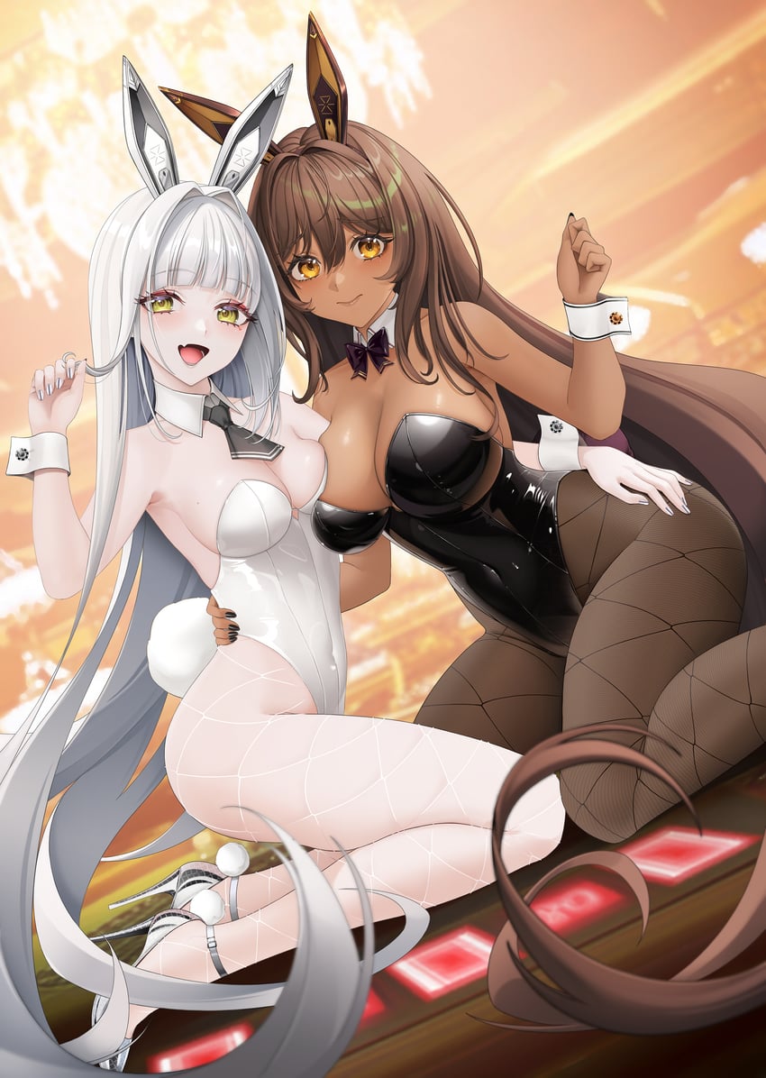 noir and blanc (goddess of victory: nikke) drawn by akaisu