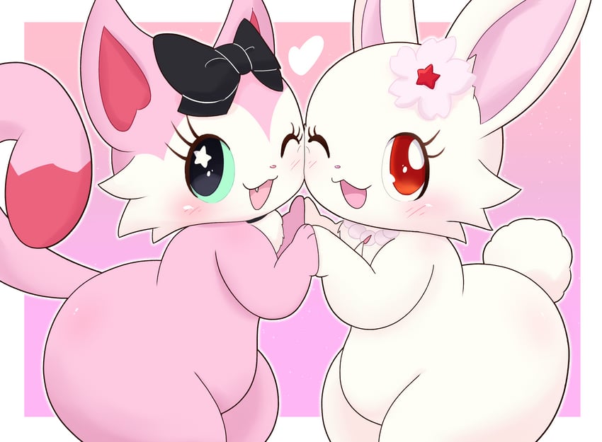 ruby and mia (sanrio and 2 more) drawn by aokko_(bluehiyokobunny)