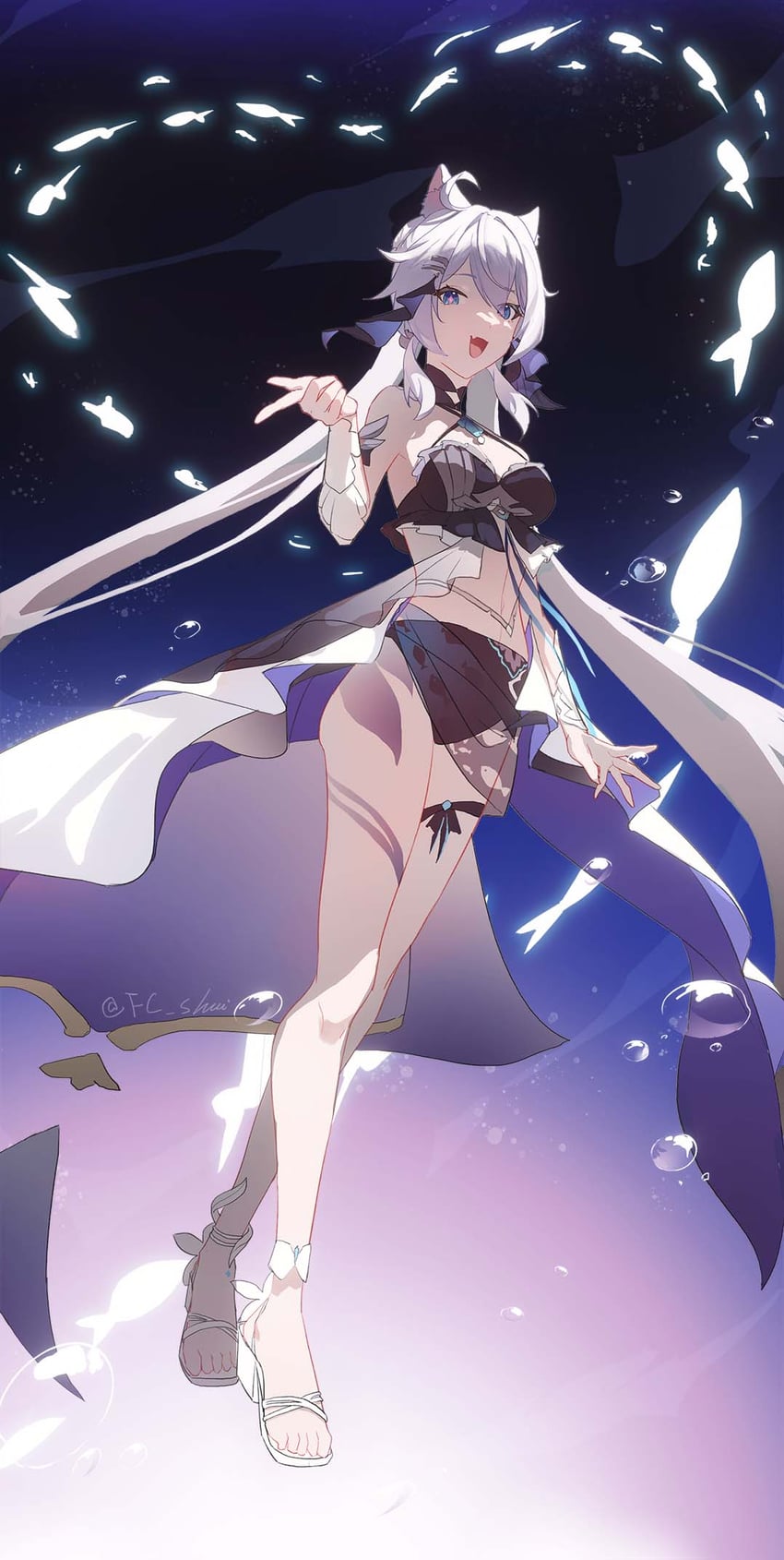 kiana kaslana (honkai and 1 more) drawn by hetare_mizu