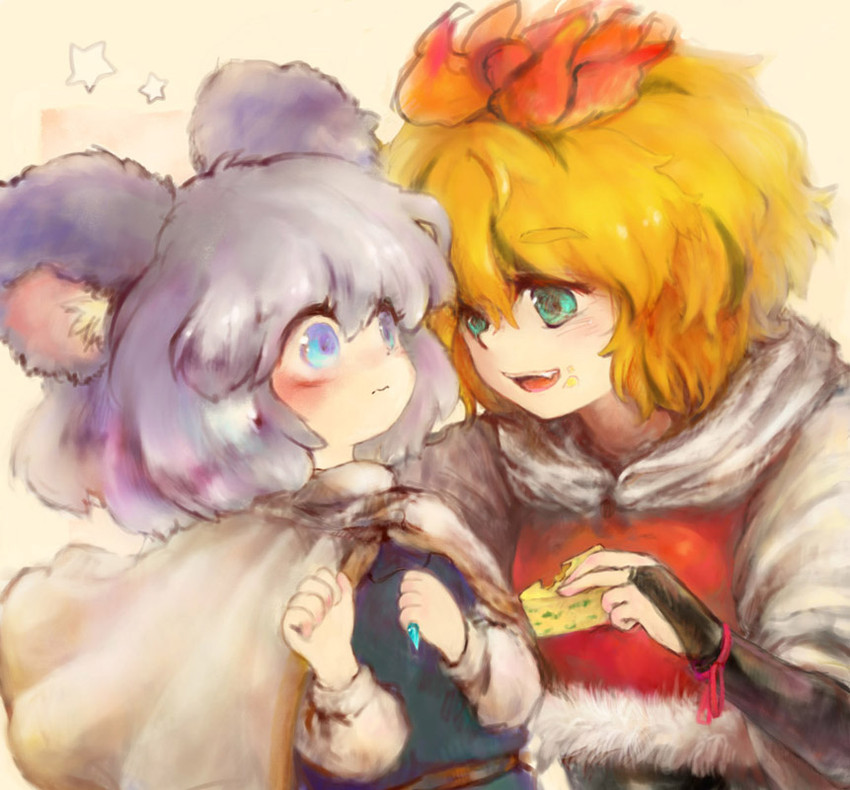 nazrin and toramaru shou (touhou) drawn by setsugeka_tumugi