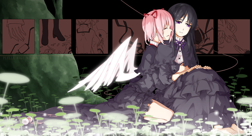 akemi homura, kaname madoka, ultimate madoka, homulilly, and madolily (mahou shoujo madoka magica and 1 more) drawn by sakuraba_yuuki