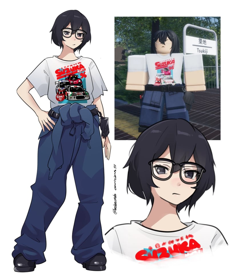player character (roblox and 1 more) drawn by holeecrab