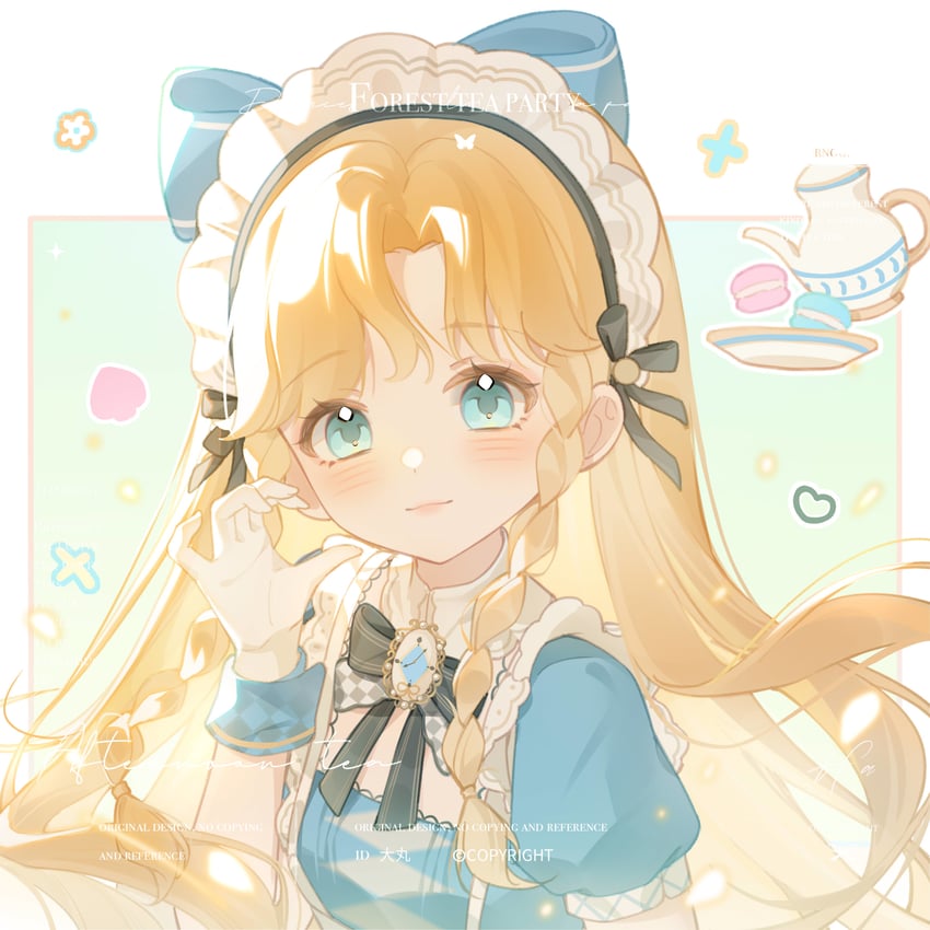 alice and breezy tea time (alice's adventures in wonderland and 2 more) drawn by jijibang