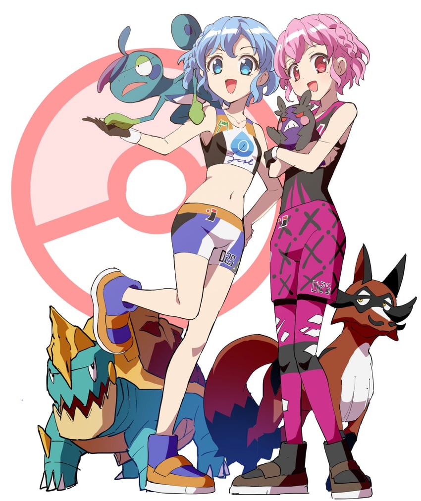 morpeko, reona west, dorothy west, drednaw, drizzile, and 1 more (pokemon and 3 more) drawn by edamame_(buruburu)