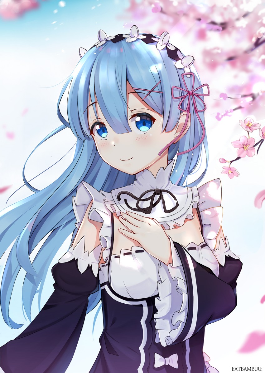 rem (re:zero kara hajimeru isekai seikatsu) drawn by sasatabekung