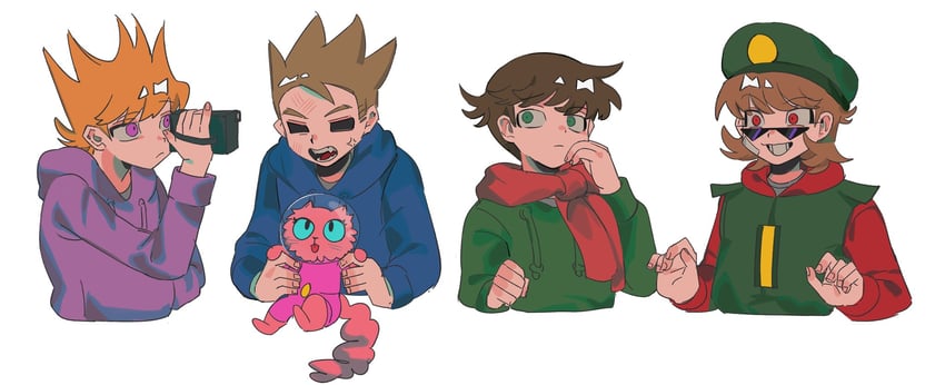 tord, tom, edd, and matt (eddsworld) drawn by whalebone_(muffinsuki)