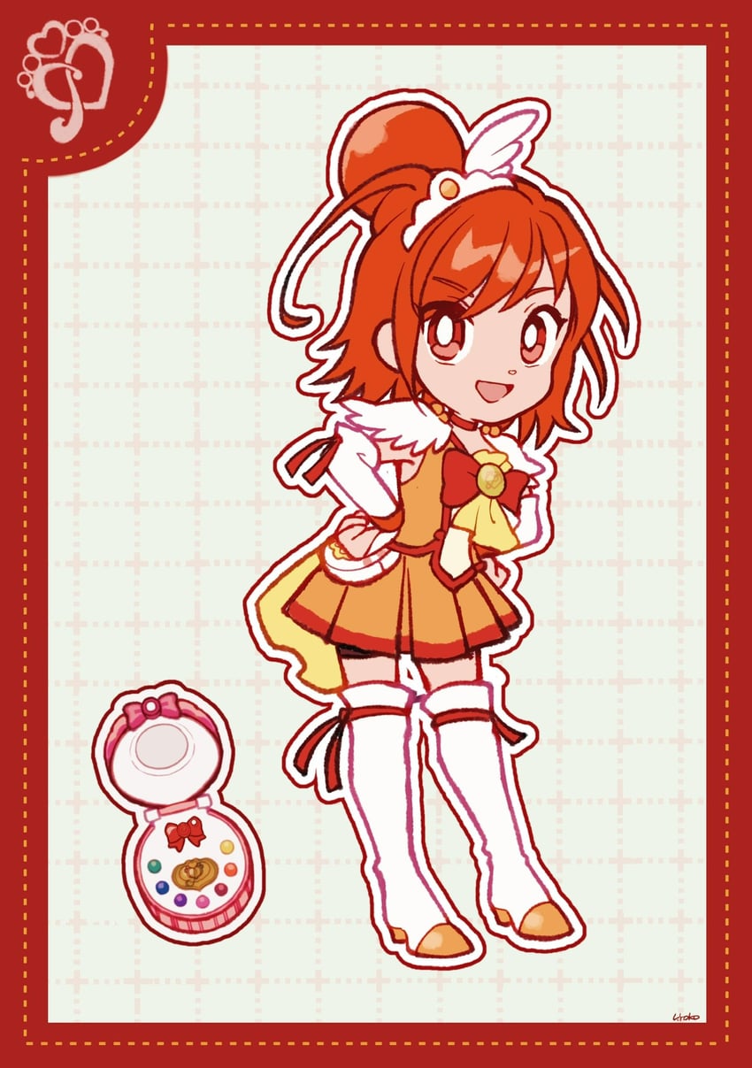 hino akane and cure sunny (precure and 1 more) drawn by uwded_207
