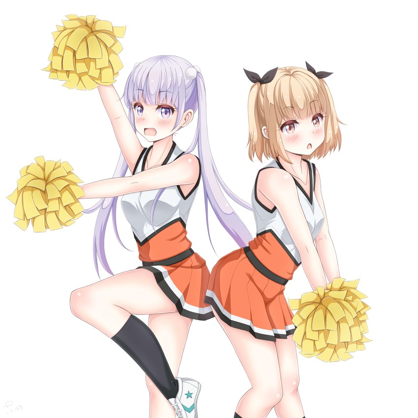 suzukaze aoba, iijima yun, hatoya kohane, and sawatari uki (new game! and 1 more) drawn by sainohikari