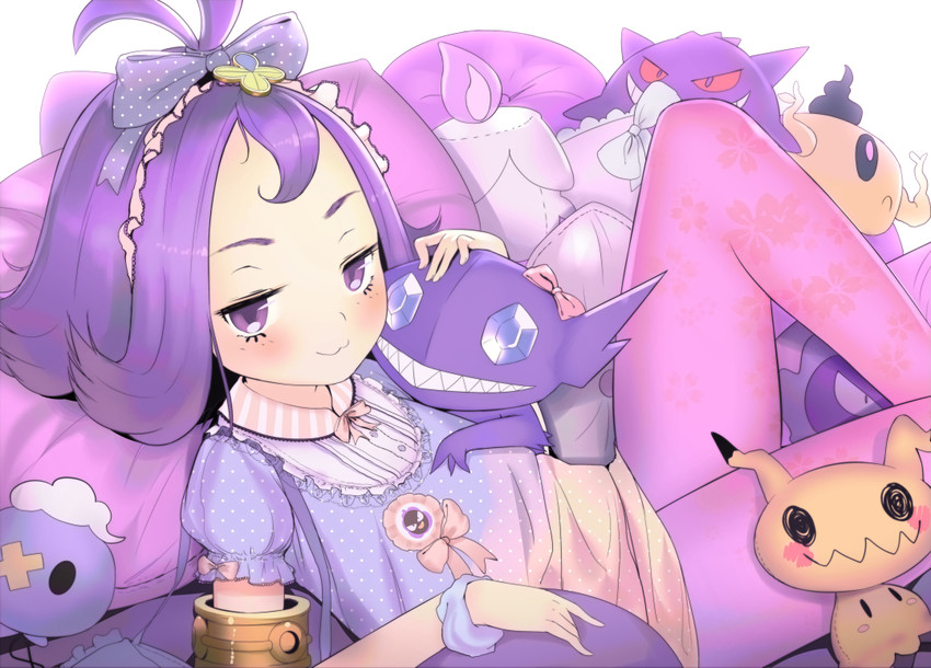 gengar, mimikyu, litwick, acerola, gastly, and 3 more (pokemon and 1 more) drawn by hideousbeing