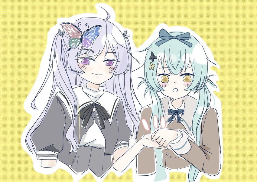 imagawa homare and ueda imari (assault lily) drawn by fumi_(fumifumi3axl)