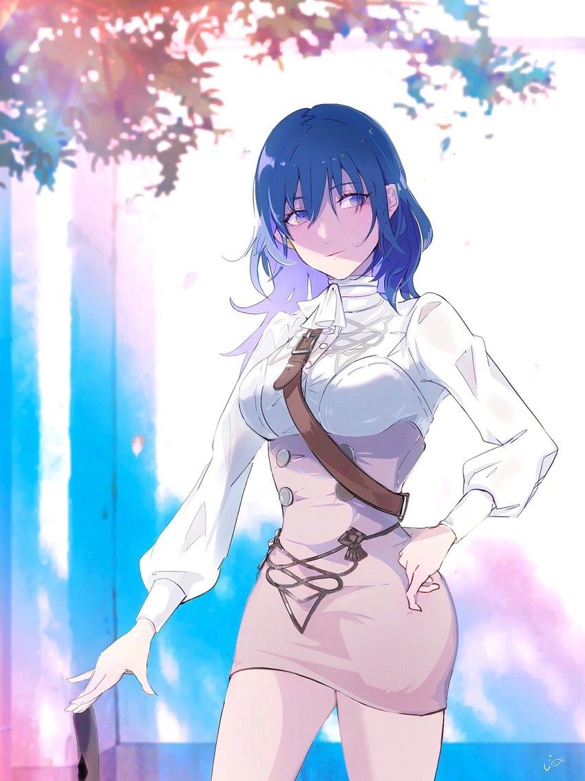 female byleth (fire emblem and 1 more) drawn by bynomeans