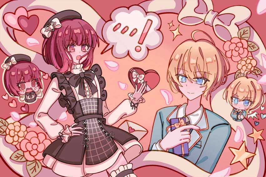 arima kana and hoshino aquamarine (oshi no ko) drawn by gugulu_(gerturd)