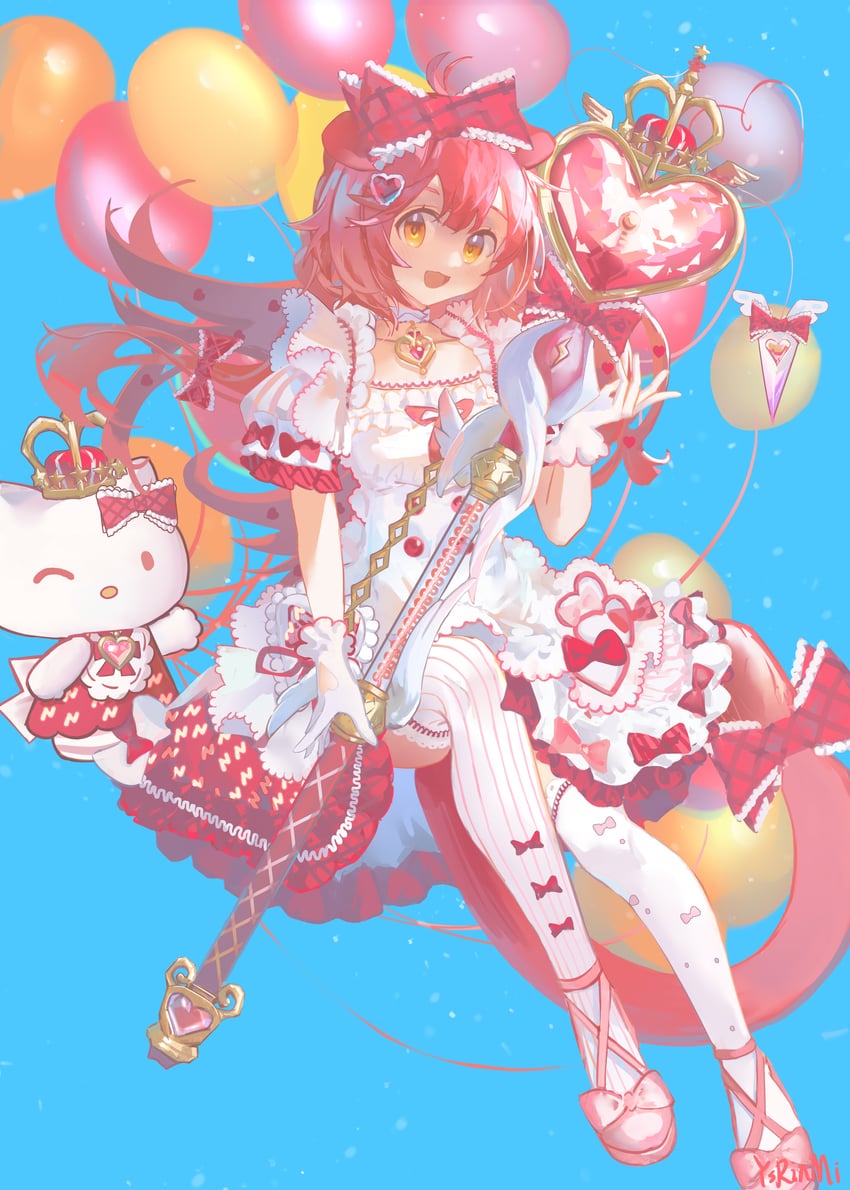 goldenglow and hello kitty (arknights and 2 more) drawn by ysrinmi