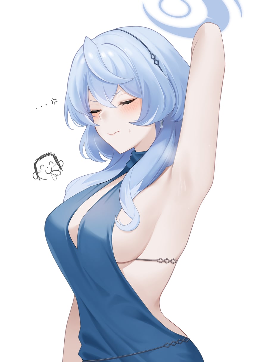 sensei, doodle sensei, and ako (blue archive) drawn by gfpebs