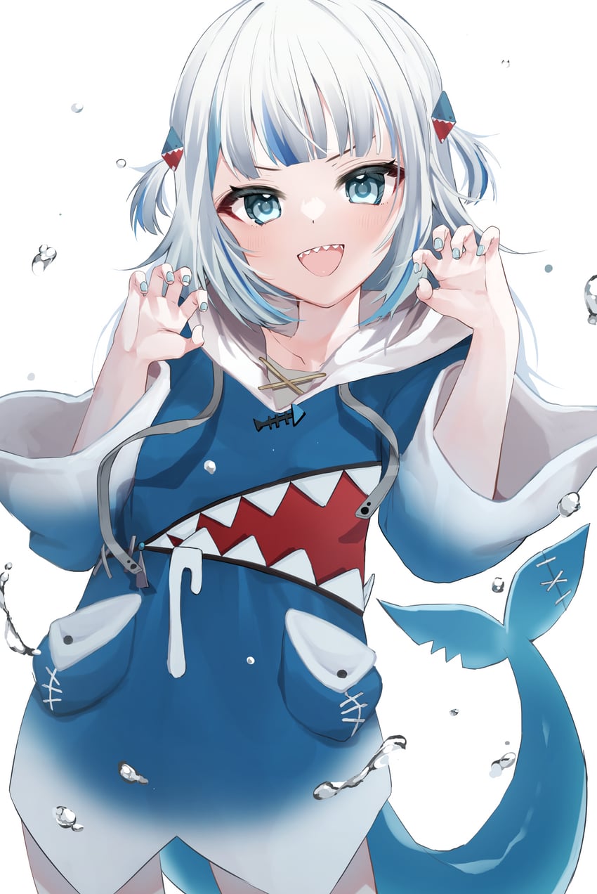 gawr gura (hololive and 1 more) drawn by nekosuzu_an
