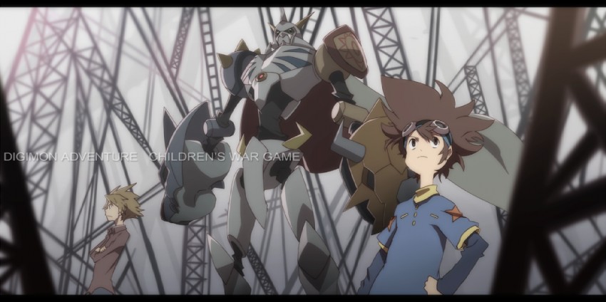 yagami taichi, ishida yamato, and omegamon (digimon and 2 more) drawn by hajime_(hajime-ill-1st)
