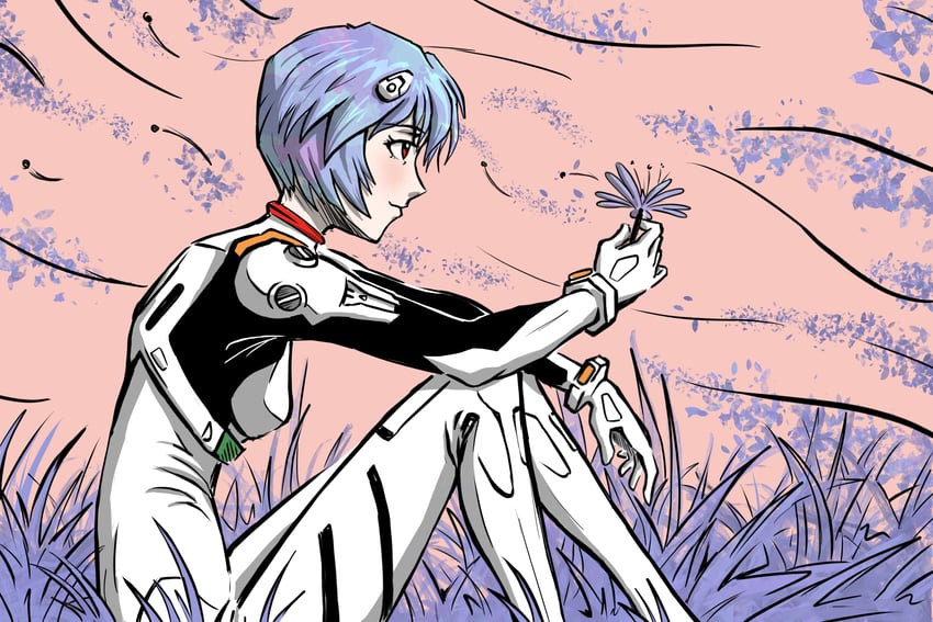 ayanami rei (neon genesis evangelion) drawn by zero_ordered1
