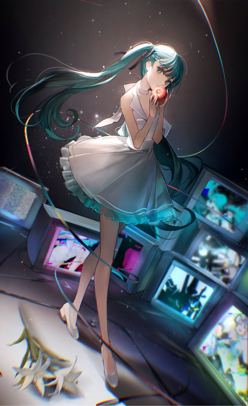 hatsune miku (vocaloid and 4 more) drawn by rumoon