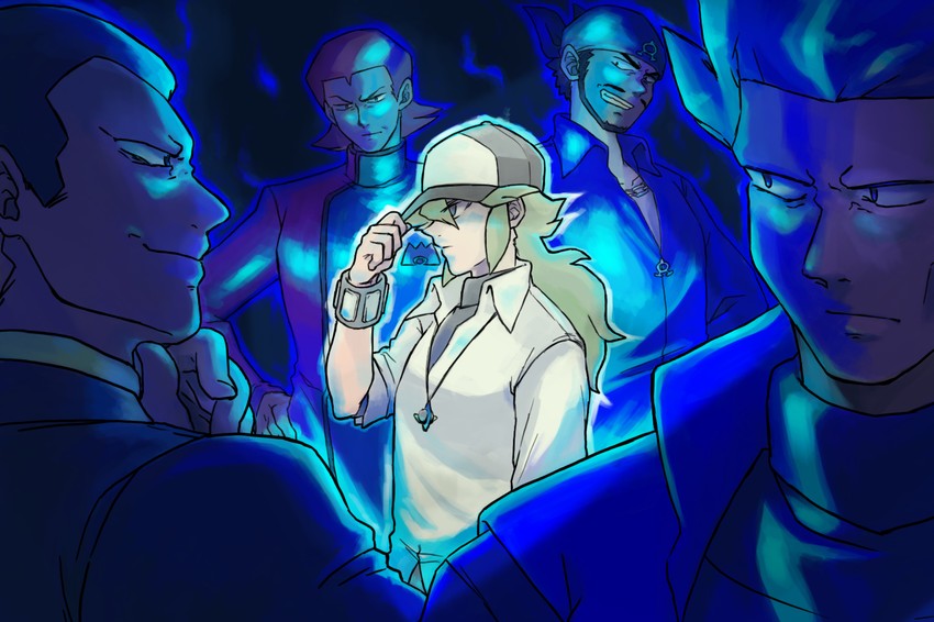 n, archie, giovanni, maxie, and cyrus (pokemon and 7 more) drawn by sakatsuki_ryuu