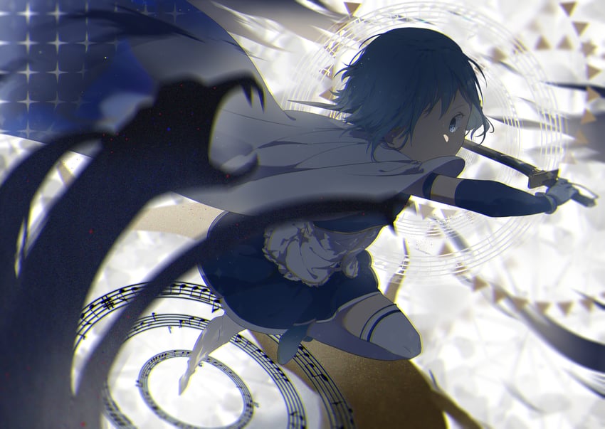miki sayaka, elsa maria, and sebastians (mahou shoujo madoka magica) drawn by dinned