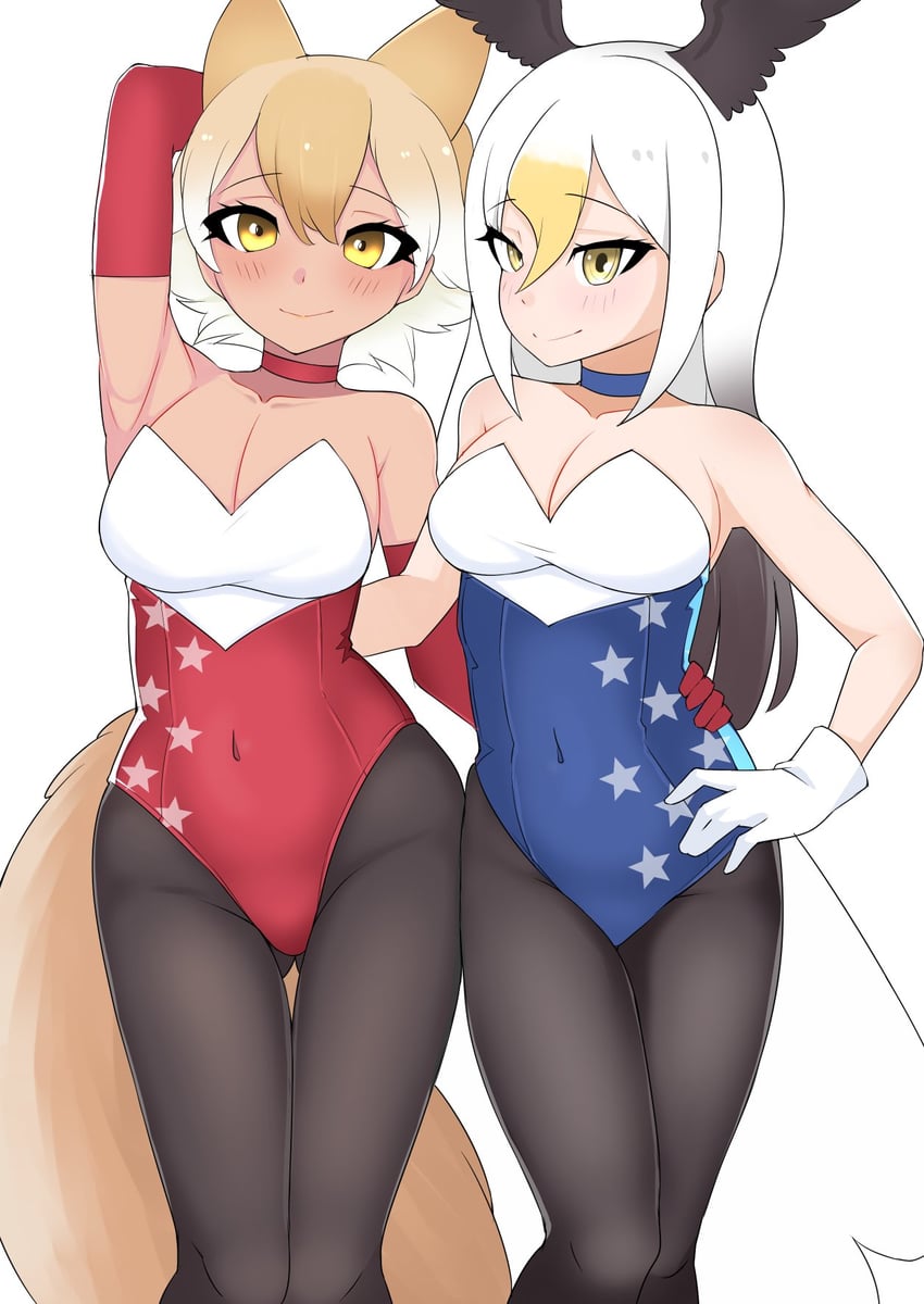 coyote and bald eagle (kemono friends) drawn by illu_(illu_stratos)