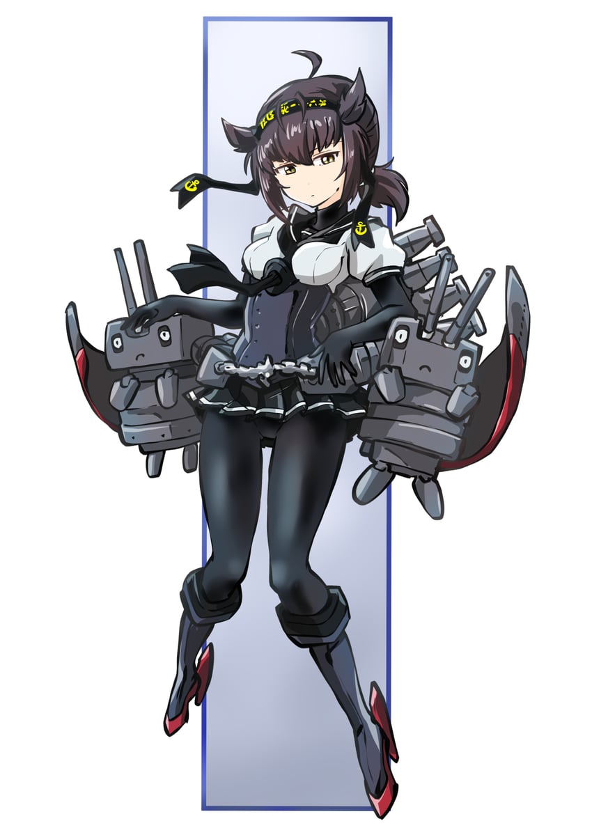 hatsuzuki and chou-10cm-hou-chan (kantai collection) drawn by taiga_hiroyuki