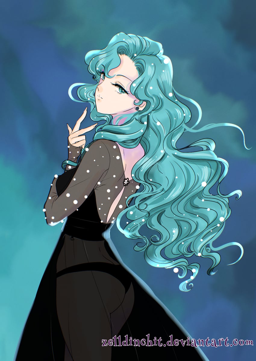 kaiou michiru (bishoujo senshi sailor moon) drawn by zelldinchit