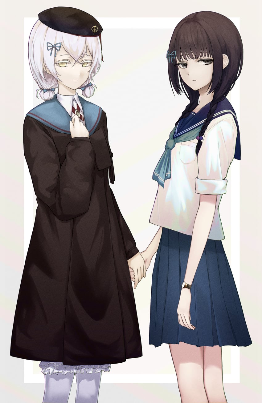 amemori sayo and kudou chitose (nijisanji) drawn by kushinaka