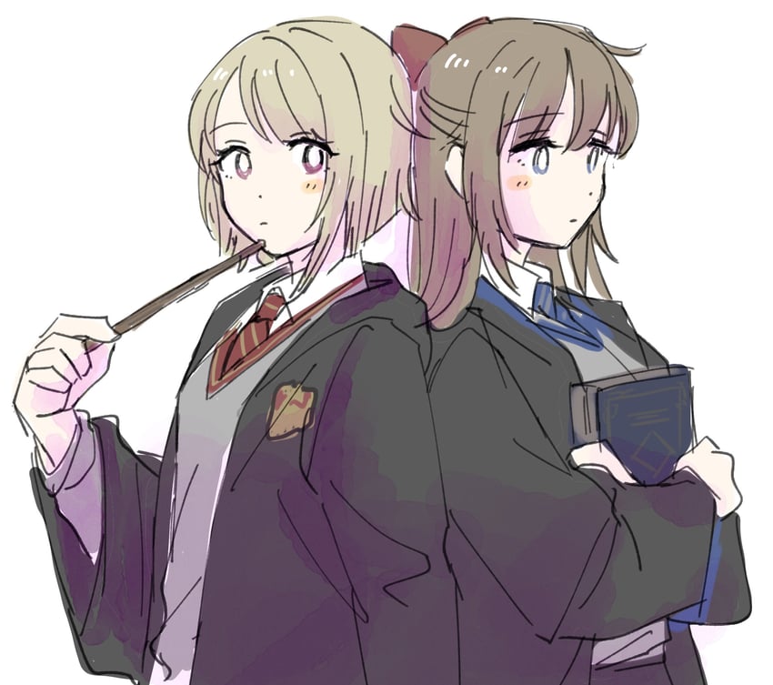 osaka shizuku and nakasu kasumi (love live! and 3 more) drawn by solllolll
