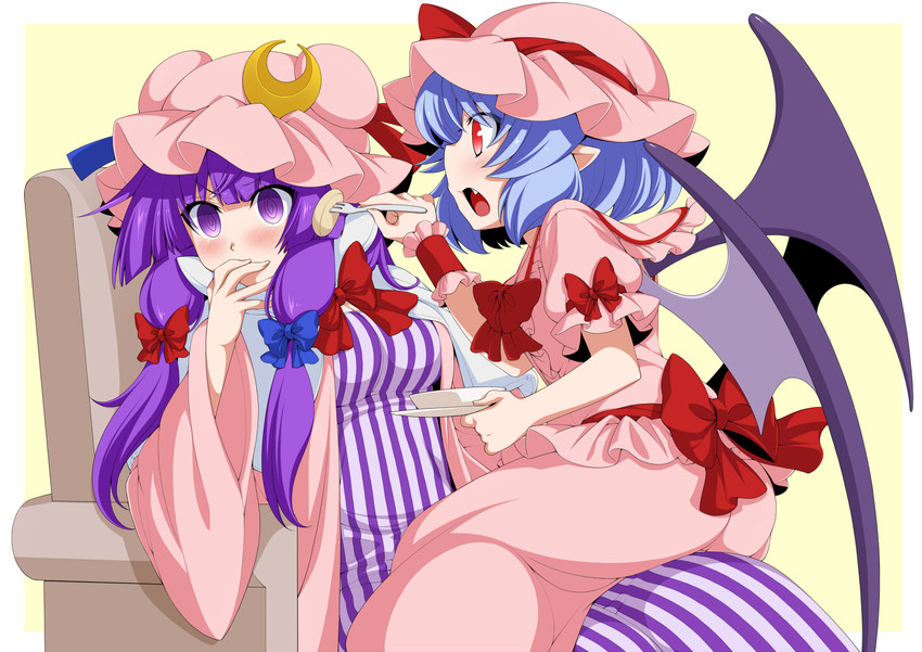 remilia scarlet and patchouli knowledge (touhou) drawn by eichi_yuu