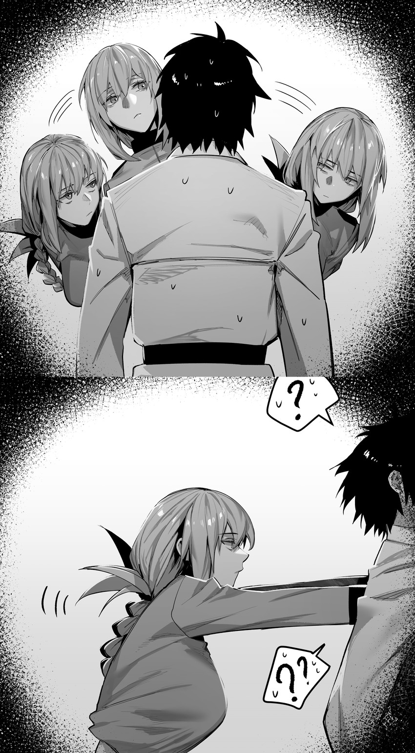 fujimaru ritsuka and florence nightingale (fate and 1 more) drawn by hxd