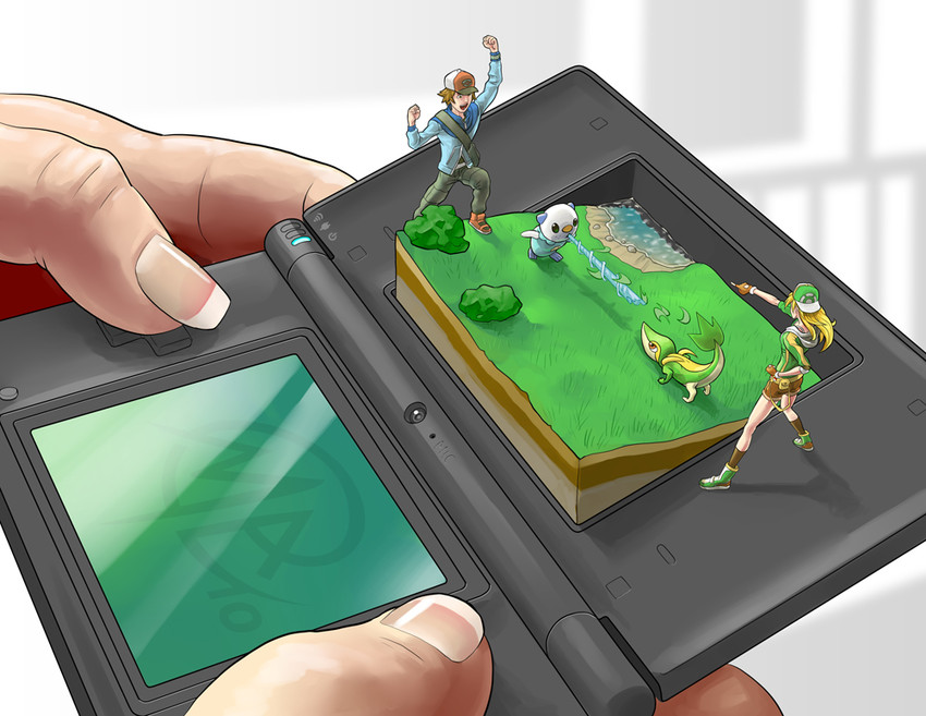hilbert, oshawott, and snivy (pokemon and 1 more) drawn by matt_andrews