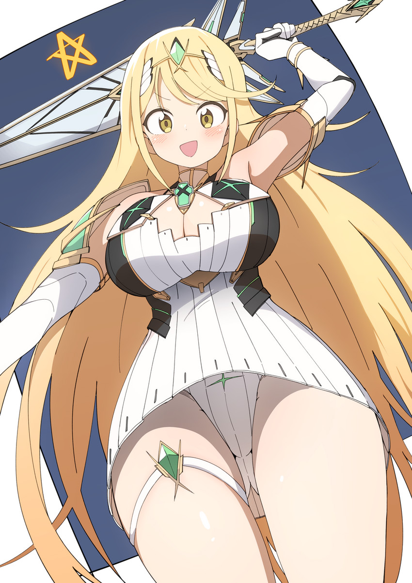 mythra (xenoblade chronicles and 1 more) drawn by luke_(dydansgur)