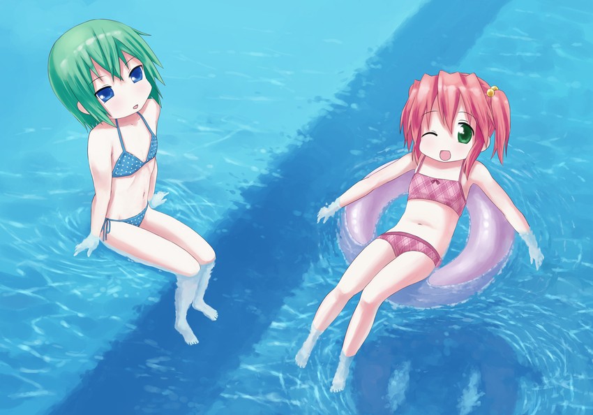 kobayakawa yutaka and iwasaki minami (lucky star) drawn by isou_nagi