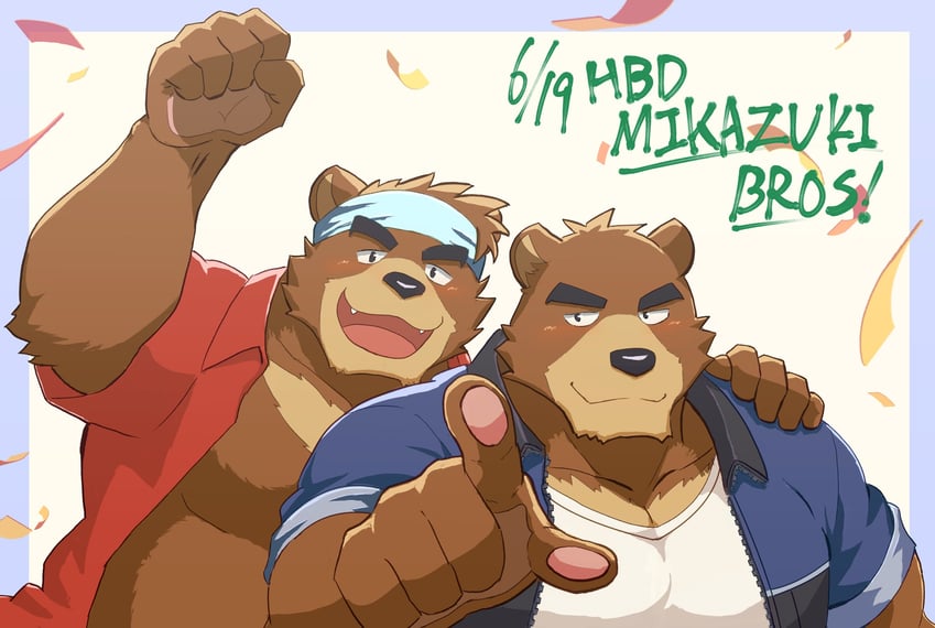 juuichi mikazuki and kenji mikazuki (morenatsu) drawn by voitman2024