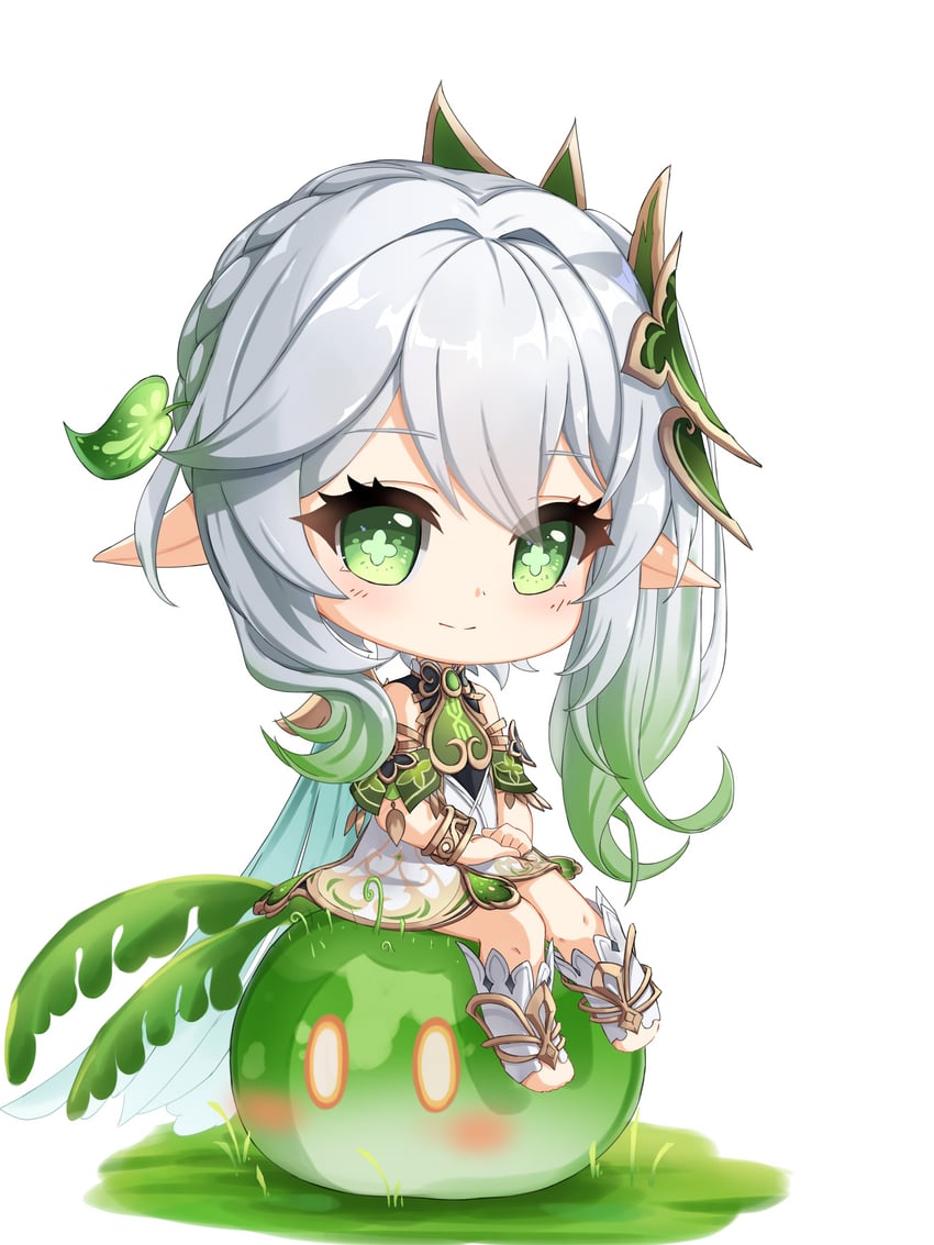 nahida and slime (genshin impact) drawn by masamune_(rasyid.khan.965)