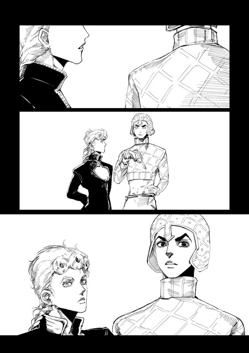 giorno giovanna and guido mista (jojo no kimyou na bouken and 1 more) drawn by kimeohandream