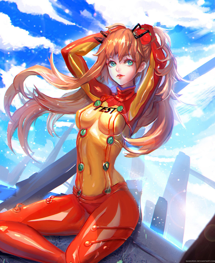 souryuu asuka langley (neon genesis evangelion and 2 more) drawn by sizna_(sangrde)