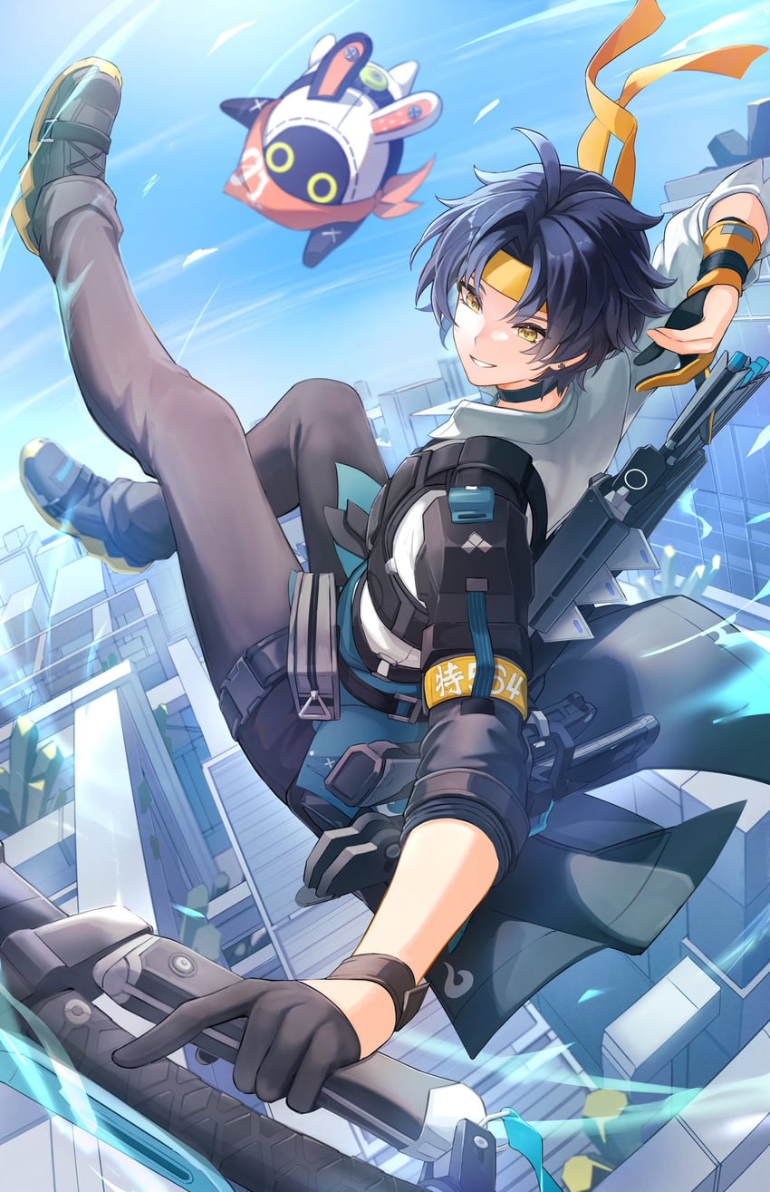 eous and asaba harumasa (zenless zone zero) drawn by okkobc