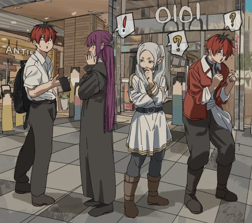 frieren, fern, and stark (sousou no frieren) drawn by perutore