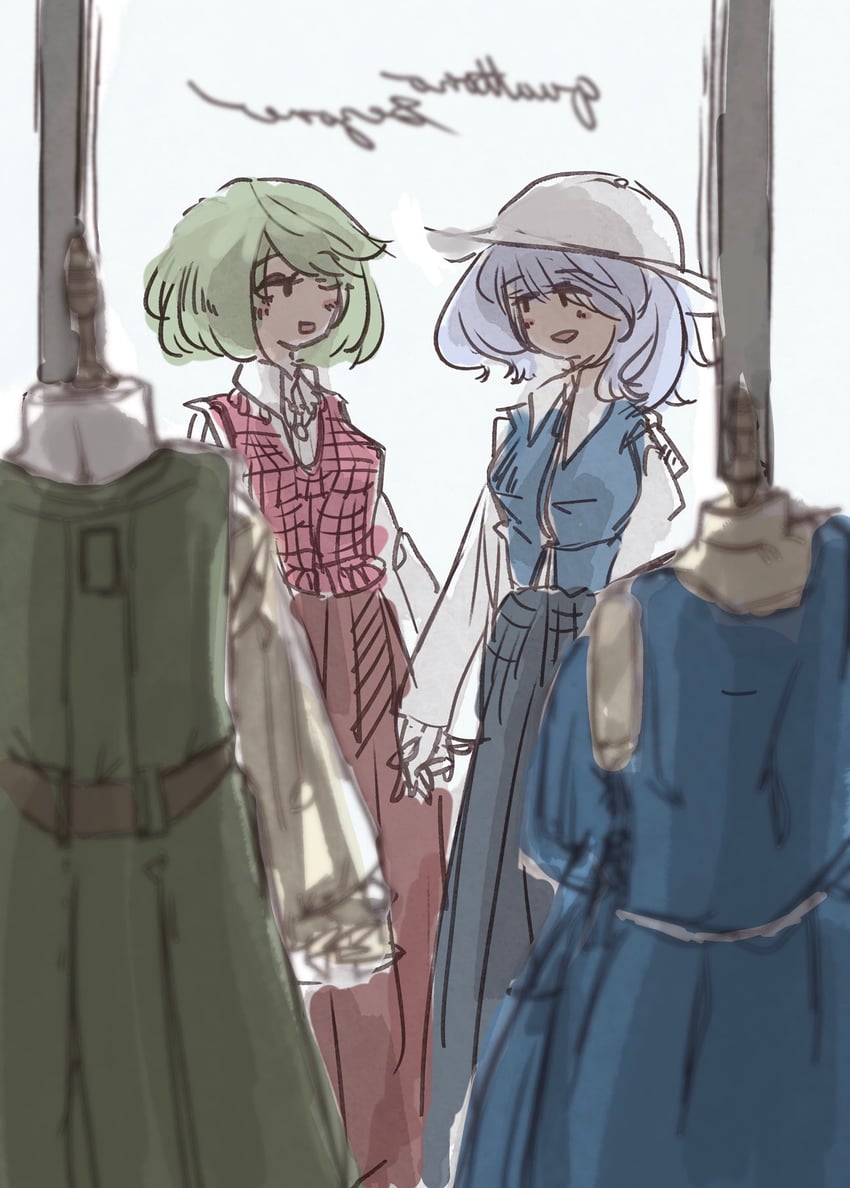 kazami yuuka and letty whiterock (touhou) drawn by koyane_(silver81106)