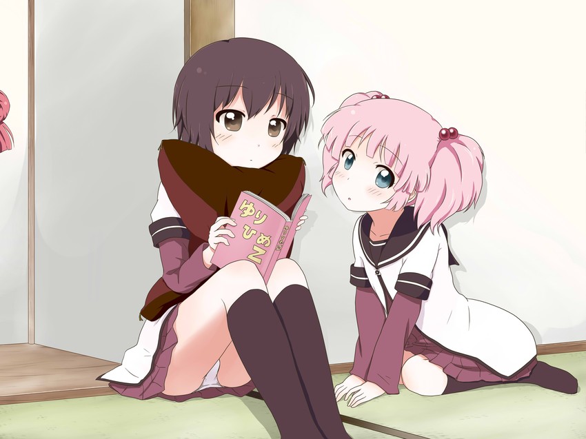 akaza akari, funami yui, and yoshikawa chinatsu (yuruyuri) drawn by kinehansuke