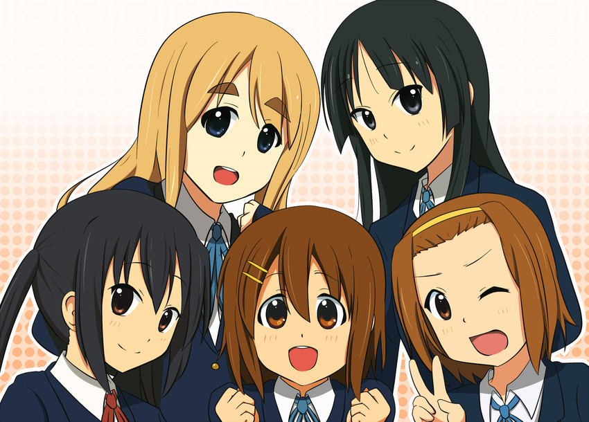 akiyama mio, nakano azusa, hirasawa yui, tainaka ritsu, and kotobuki tsumugi (k-on!) drawn by mkt_(50r50r)
