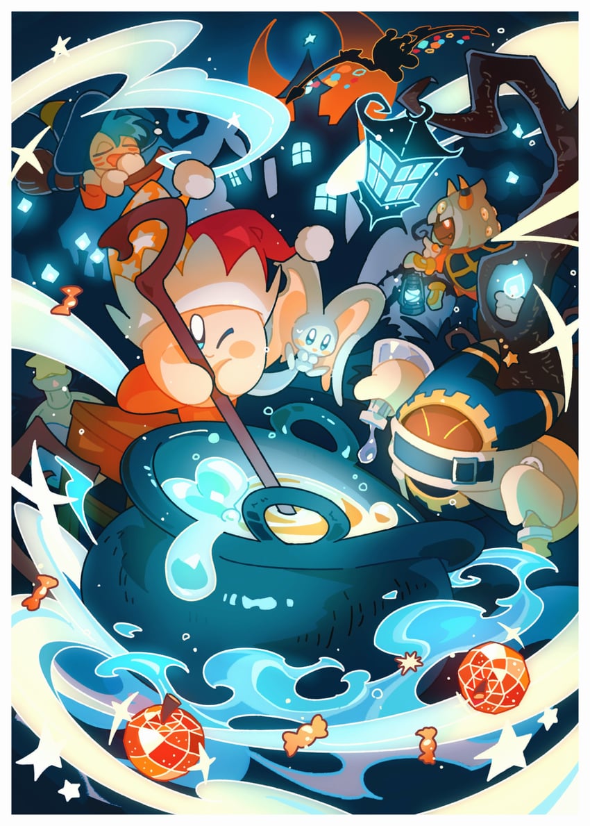 kirby, magolor, marx, elfilin, taranza, and 2 more (kirby) drawn by glef_life
