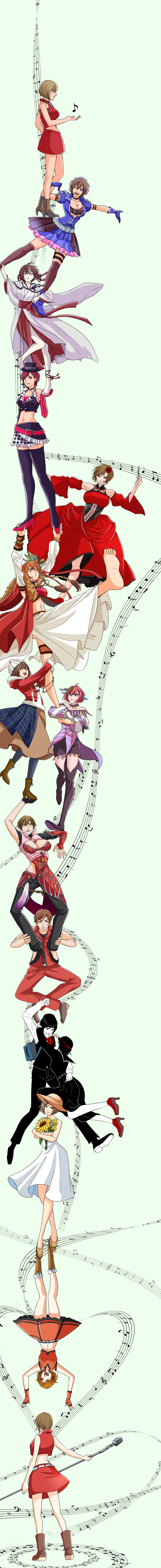 meiko and banica conchita (vocaloid and 3 more) drawn by d.g