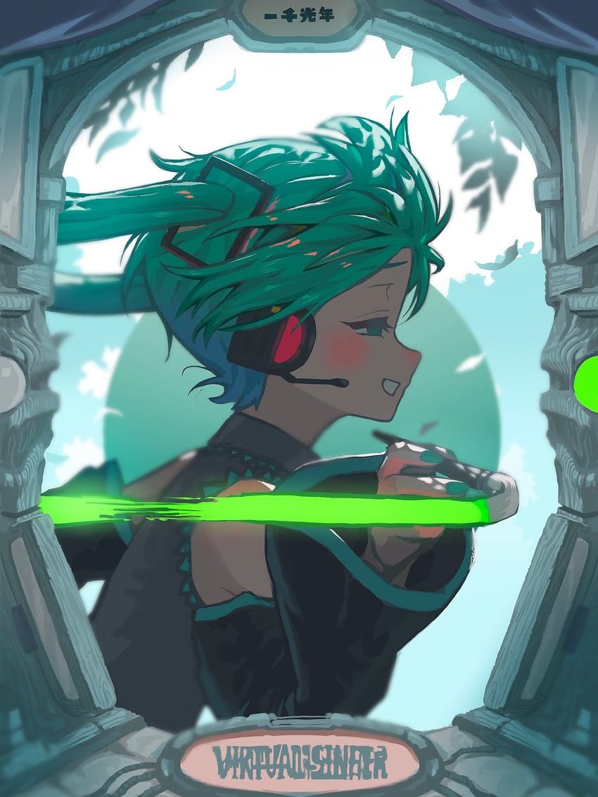 hatsune miku (vocaloid and 1 more) drawn by wawasuke
